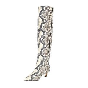 NEW Gianni Bini Snake Print Heeled Boots